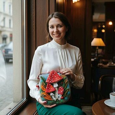 Сумки ручной работы. Ярмарка Мастеров - ручная работа Женская валяная сумка "Мухоморный сон". Handmade.