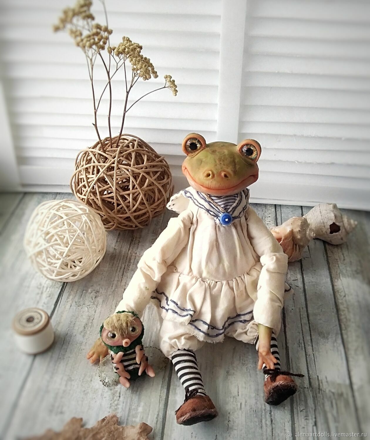 Интерьерные куклы: Лягушка Капа и Мух(а) Митя – заказать на Ярмарке ...