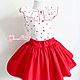 Заказать Комплект  " Ягодка"  блузка + юбка. Little___dress. Ярмарка Мастеров. . Платье Фото №3