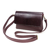 Сумки и аксессуары handmade. Livemaster - original item Crossbody bag: Women`s burgundy leather Bag Ruth S74-982-1. Handmade.