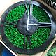 Часы из стабилизированного мха d95 см. Часы классические. Антонина Литовкина - Озеленение (Планета Флористики). Ярмарка Мастеров.  Фото №6