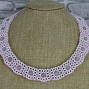 Украшения handmade. Livemaster - original item Choker necklace made of rose quartz and beads 