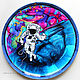 'Let's go!' - the plate with the astronaut glows in the dark, Decorative plates, Krasnodar,  Фото №1