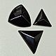 Чёрный агат («Black onyx») - Треугольники объёмные. Заготовки для украшений. ТАНАГРА gemstones. Интернет-магазин Ярмарка Мастеров.  Фото №2