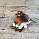 'on a blossoming Apple tree' bird brooch. Brooches. marina-tatarina. Online shopping on My Livemaster.  Фото №2