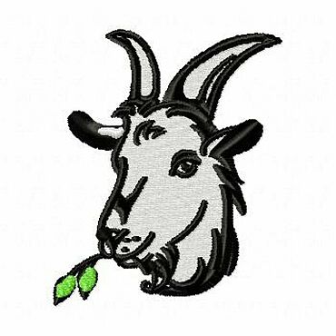 Материалы для творчества ручной работы. Ярмарка Мастеров - ручная работа Дизайн машинной вышивки: "Коза". Handmade.