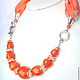 Beads 'coral fun'. Necklace. WiCool (textile in jewelry). Online shopping on My Livemaster.  Фото №2