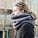 СНУД СЕРЫЙ КОТИК. Снуды. Woolcraft. Ярмарка Мастеров.  Фото №6