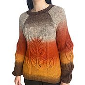 Одежда handmade. Livemaster - original item Women`s Autumn gradient jumper 100% sheep wool sectional. Handmade.