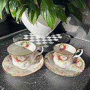 Винтаж ручной работы. Ярмарка Мастеров - ручная работа Coffee and Tea couples, Royal Albert, England. Handmade.