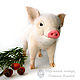 Поросёнок Хруня – свинка валяная из шерсти, войлочная игрушка (pig), Войлочная игрушка, Сочи,  Фото №1