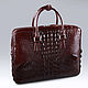 Сумка для документов из кожи крокодила IMA0551K1. Портфель. CrocShop товары из экзотической кожи. Ярмарка Мастеров.  Фото №6