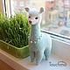 Llama in turquoise, a toy made of wool. Felted Toy. touch-me. Online shopping on My Livemaster.  Фото №2
