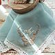 Handkerchief Butterfly women's Batiste cotton lace monogram, Handkerchiefs, Moscow,  Фото №1