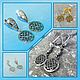 Lada Star earrings with patterned lock, Folk decorations, Sochi,  Фото №1