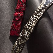 Hand-painted calf leather strap
