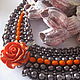 Order Coral ROSE and Pearl Collar Necklace. Rimliana - the breath of the nature (Rimliana). Livemaster. . Necklace Фото №3