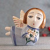 Сувениры и подарки handmade. Livemaster - original item Angel with lilies (the Annunciation). Handmade.