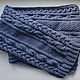 Scarf blue soft wool knitted men's / women's winter. Scarves. SolarisArtis. My Livemaster. Фото №6