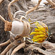 Dandelion wine - pendant jug lampwork glass cork. Pendant. Branzuletka (Branzuletka). My Livemaster. Фото №4