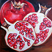 Картины и панно handmade. Livemaster - original item Oil painting Pomegranate. Handmade.