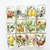 Посуда handmade. Livemaster - original item Fruit and berry mugs, 6 pcs. Handmade.