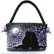 Сумки и аксессуары handmade. Livemaster - original item Bag Lunar Cat, tablet case, bag of wool. Handmade.