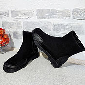 Валяные ботинки Морозная ягода. -35% (4550р.)
