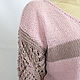 Вязаный джемпер из хлопка. Джемперы. Knit by Heart - Вязаная одежда 富. Ярмарка Мастеров.  Фото №5