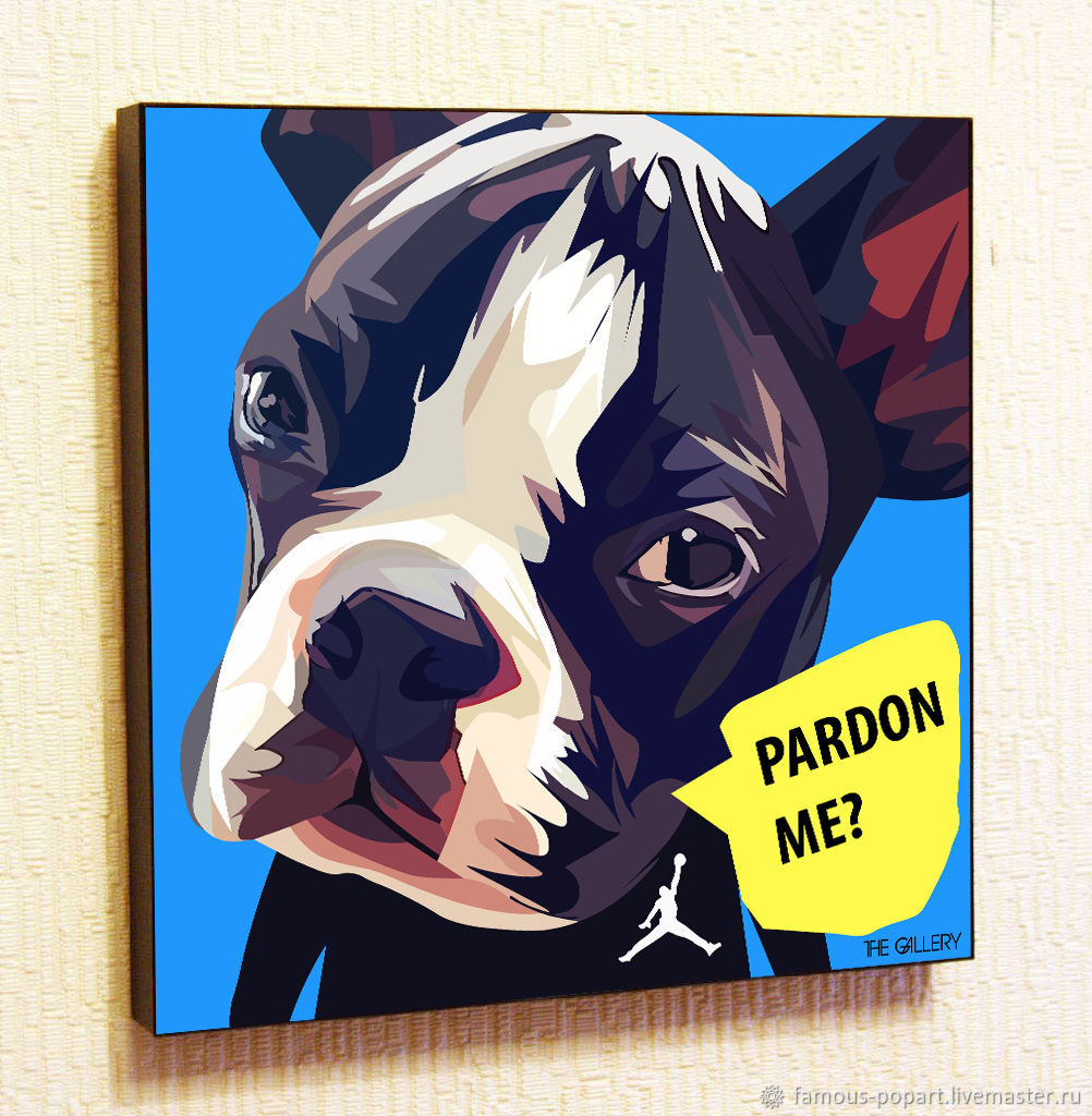 French Bulldog-2 Poster painting in Pop Art style, Pictures, Moscow,  Фото №1