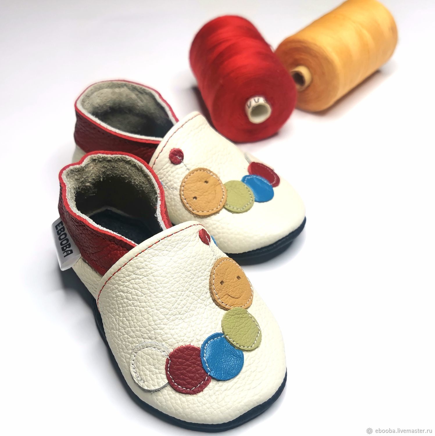 White Baby Shoes, Caterpillar Booties, Kids Shoes, Ebooba, Moccasins, Kharkiv,  Фото №1