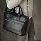 Men's business leather bag 'Charlston' (Black), Men\'s bag, Yaroslavl,  Фото №1