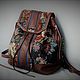 Order Backpack-transformer W0089. Leather, tapestry.Author's work. Alia Svalia. Alia Svalia. Livemaster. . Backpacks Фото №3