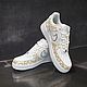 Кроссовки белые Nike Air Force 1 унисекс, кастом, ручная роспись, змея. Кроссовки. Olgavolgoart. Роспись одежды и обуви. Кастом. Ярмарка Мастеров.  Фото №7