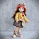 Желто-коричневый комплект для кукол Паола Рейна. Одежда для кукол. Tasha Dolls. Ярмарка Мастеров.  Фото №4