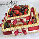 Торт из конфет с ягодами, Букеты, Щелково,  Фото №1