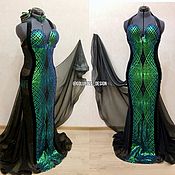 Одежда handmade. Livemaster - original item Dress for bellydance Emerald. Handmade.