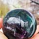 Шар из флюорита Симфония, 6.8 см, натуральные камни. Шар. Amulet-Stone (AS). Ярмарка Мастеров.  Фото №14