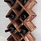 Wine rack 'Sota' for 14 bottles in firing. Shelving. Color Wood. My Livemaster. Фото №5