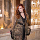 Леопардовый пеньюар Хищница. Халаты. Дизайн-студия Slada Fashion. Интернет-магазин Ярмарка Мастеров.  Фото №2