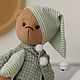Игрушка текстильная интерьерная. Мишка в пижаме. Игрушки. Куклы, аксессуары ручной работы. Ярмарка Мастеров.  Фото №7