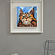 Painting cat meinkun funny kitten oil painting. Pictures. Yulia Berseneva ColoredCatsArt. My Livemaster. Фото №4