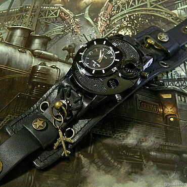 Украшения ручной работы. Ярмарка Мастеров - ручная работа Часы наручные "Steampunk Watch Army" кварц.. Handmade.