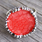 Украшения handmade. Livemaster - original item Round ring red color. Handmade.