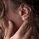 Серьги Зая | Серебро | Коллекция Geometry. Серьги-пусеты. Totemica-тотемные животные и символы. Интернет-магазин Ярмарка Мастеров.  Фото №2