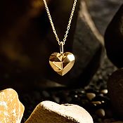 Украшения handmade. Livemaster - original item Heart Pendant | Gold-plated 925 sterling silver. Handmade.