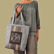 Сумки и аксессуары handmade. Livemaster - original item Large women`s bag, shopper, document bag, 344. Handmade.