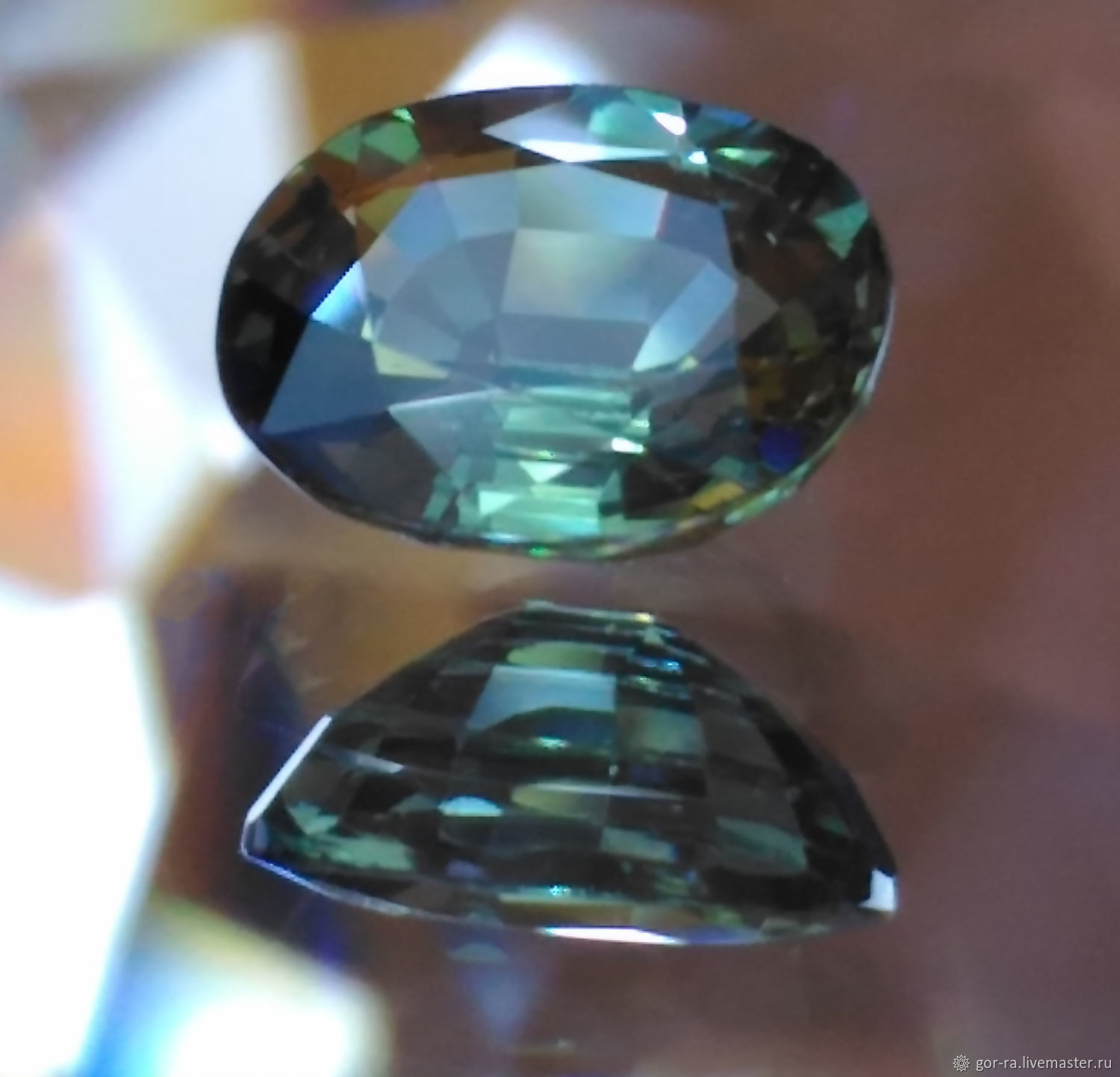 Sapphire green 0,825 CT., natural, Minerals, Yoshkar-Ola,  Фото №1