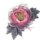 Garden Dusky Rose. Brooch-hair clip flower is made of fabric and genuine leather. Brooches. ms. Decorator. Online shopping on My Livemaster.  Фото №2