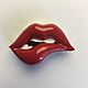 Винтаж: Брошь «Lips». Броши винтажные. Елена. 'Винтаж и не только...'. Интернет-магазин Ярмарка Мастеров.  Фото №2